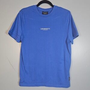 Sonneti London Mens Blue Short Sleeve Graphic Logo T-Shirt Medium